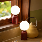 Wine Red Sphere Table Lamp