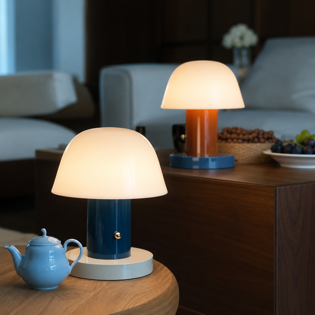 Retro Mushroom House Table Lamp