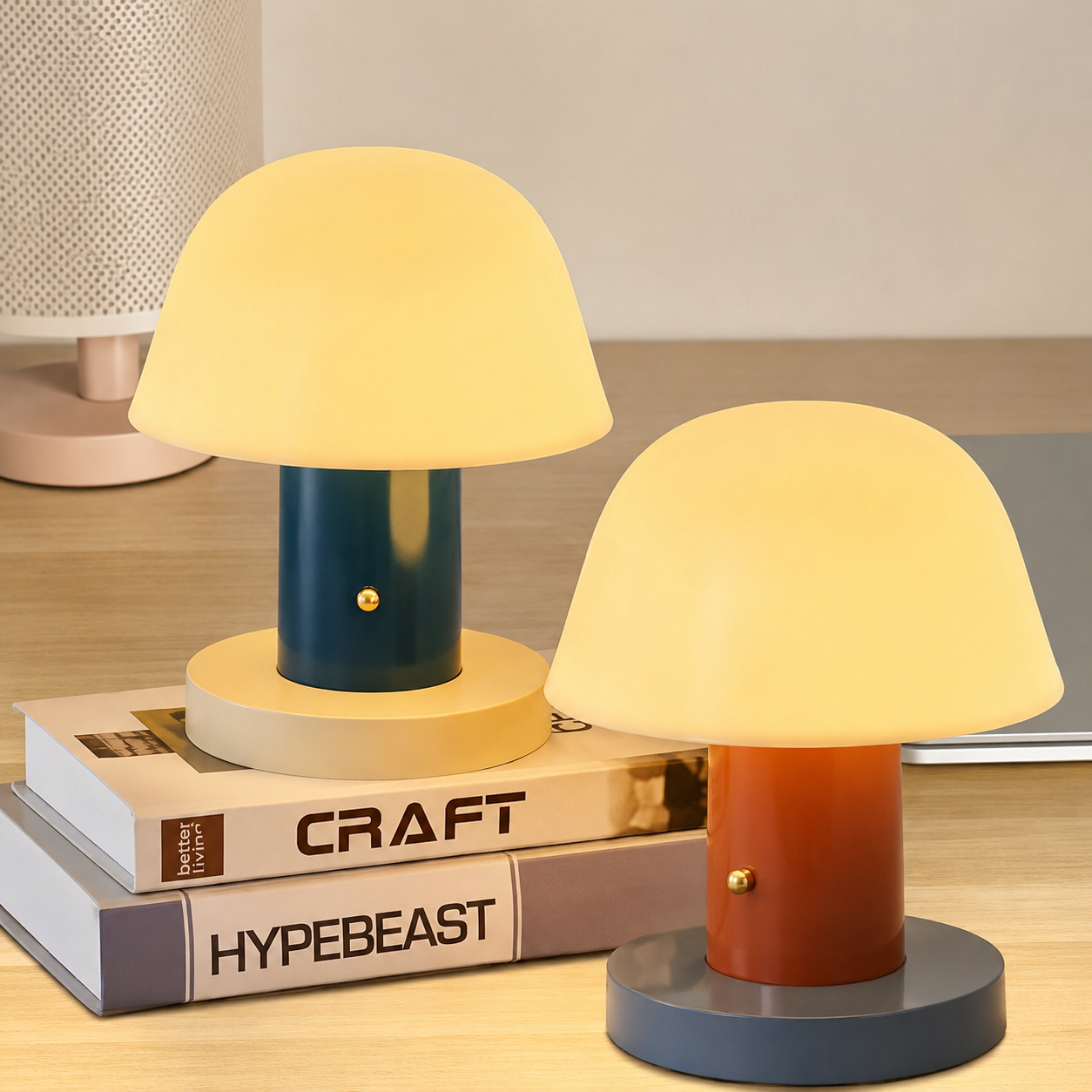 Retro Mushroom House Table Lamp