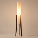Three Pillar Wood Floor Lamp