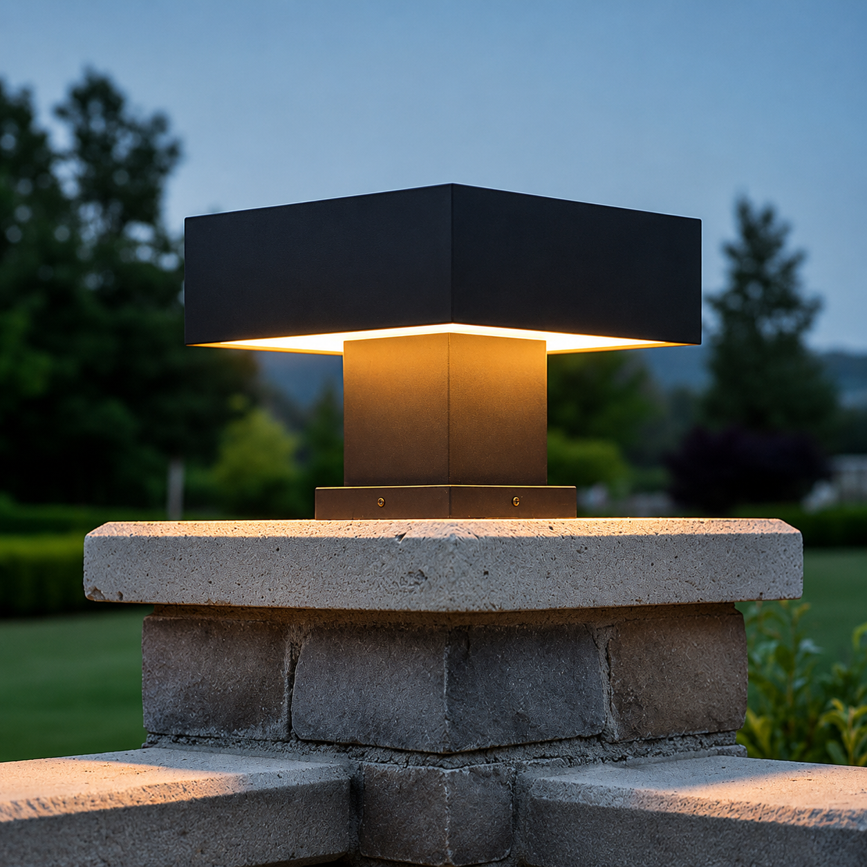 Solar Square Post Light