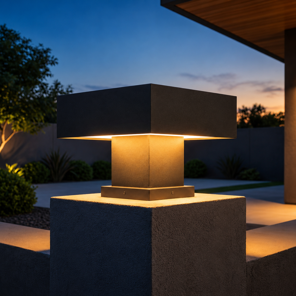 Solar Square Post Light