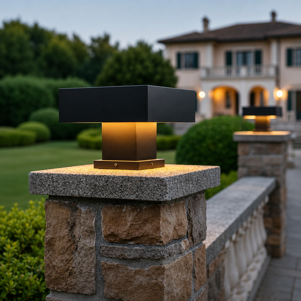 Solar Square Post Light