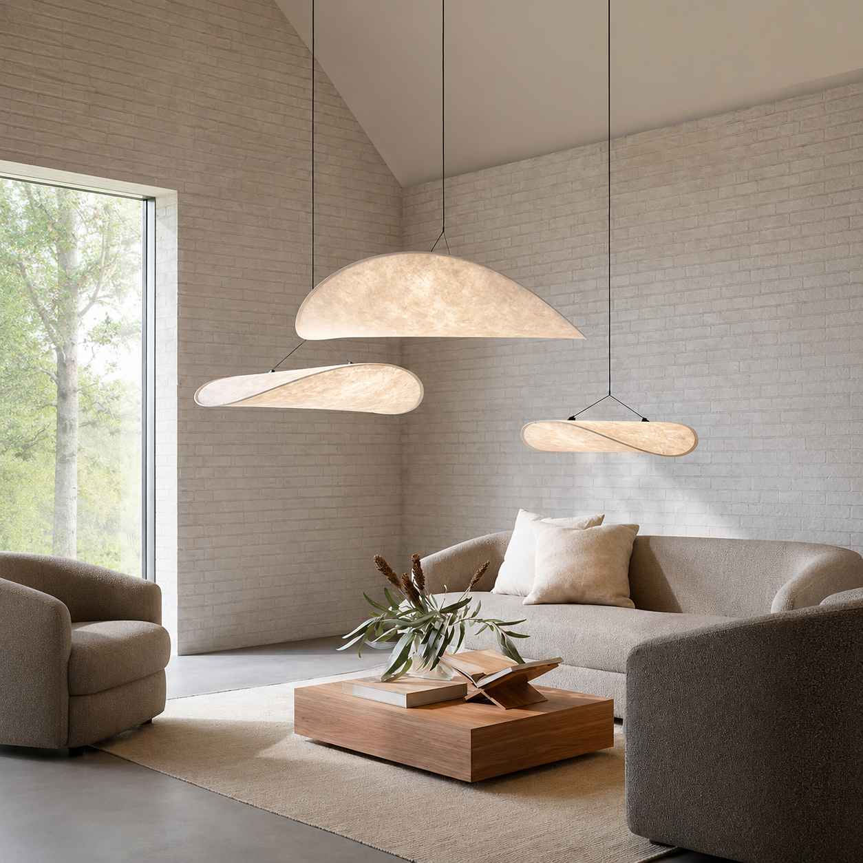 Textured Paper Pendant Light
