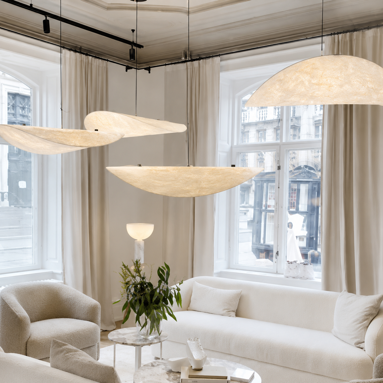 Textured Paper Pendant Light