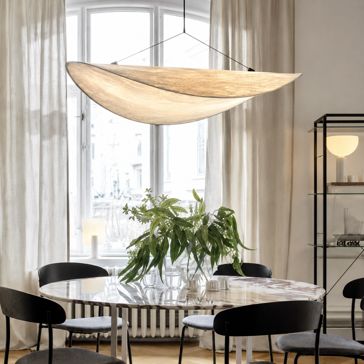 Textured Paper Pendant Light