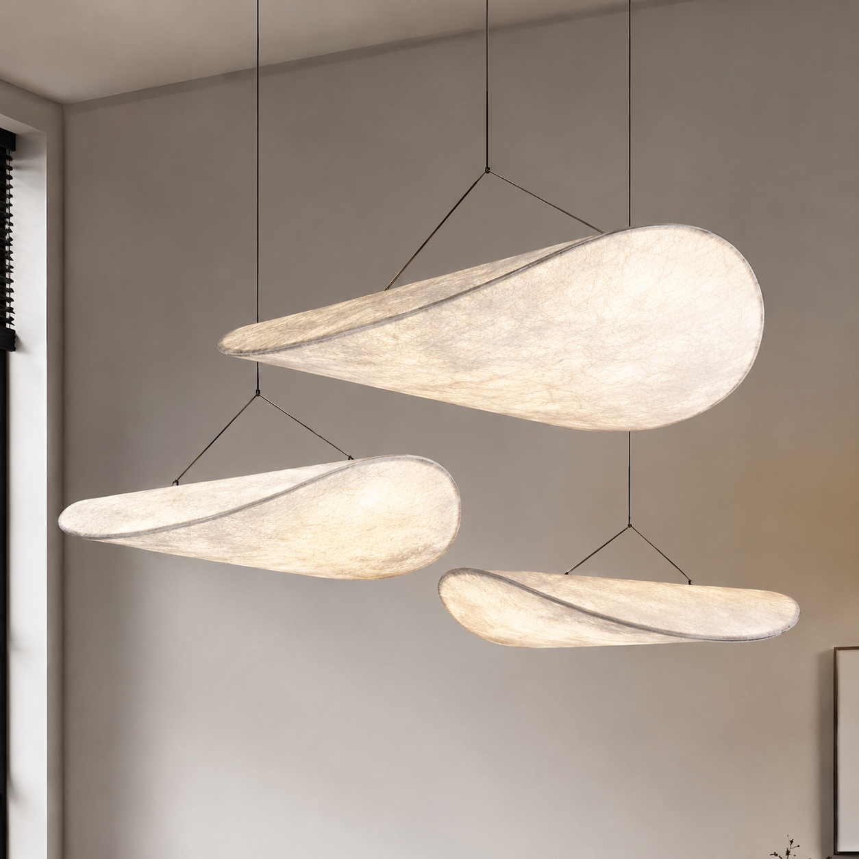 Textured Paper Pendant Light