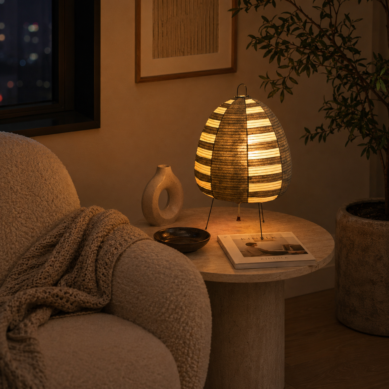 Japanese Rice Paper Lamp - Style F