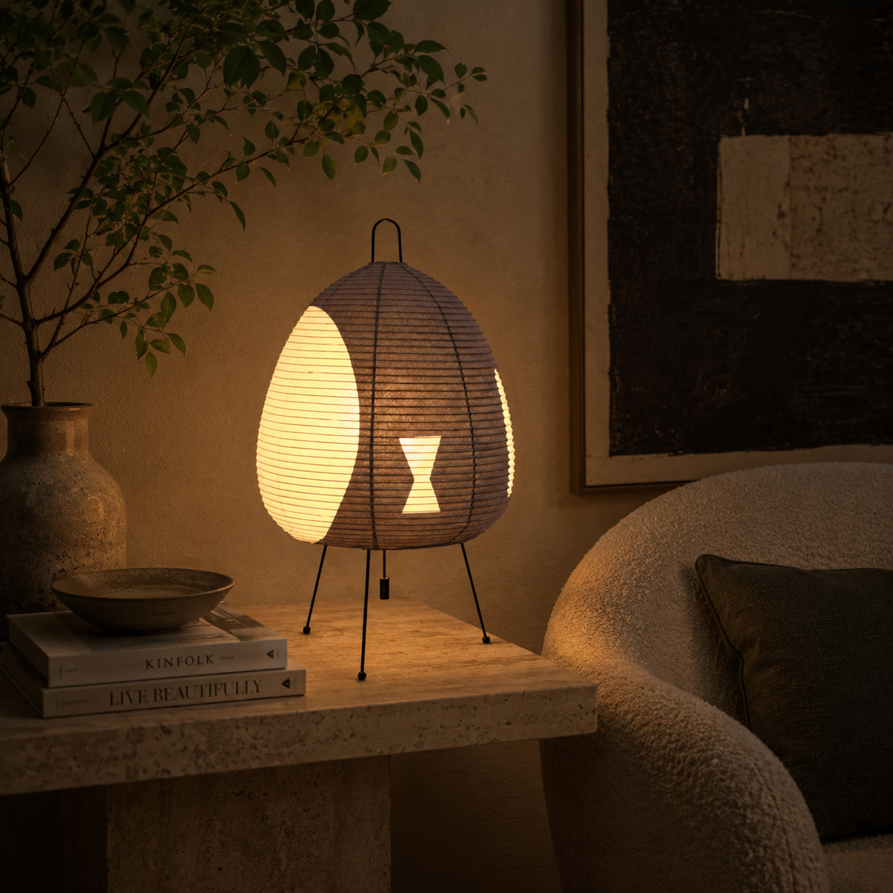 Japanese Rice Paper Lamp - Style E